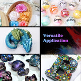 LET'S RESIN 60 Colors Mica Powder,Natural Pearlescent Pigment Powder for Epoxy Resin/UV Resin for Candle Making, Color Pigment Dye, Painting, Bath Bombs, Art Crafts LET'S RESIN