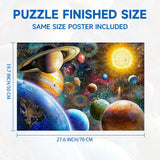 Jigsaw Puzzles 1000 Pieces for Adults, Families (Space Traveler, Solar System) Pieces Fit Together Perfectly Nattork