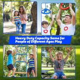 Dollate Ninja Warrior Obstacle Course for Kids - 65FT, Outdoor Obstacle Course 14 Accessories, Swings, Monkey Bars, Arm Trainers - Suitable for Boys and Girls 3+ - 440 lbs Capacity Dollate