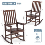 Mederlo Acacia Wood Outdoor Rocking Chair, Patio Rocker for Front Porch, Deck, Indoor Mederlo