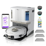 Shark Robot Vacuum & Mop Combo, PowerDetect NeverTouch Pro, Self-Emptying, Self-Refill with Self-Clean Pad Wash & Dry, 60-Day Debris Capacity, 30-Day Refill Tank, 5 PowerDetect Technologies, AV2800ZE Shark