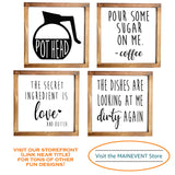 MAINEVENT Wood Decorative Sign, Funny Farmhouse Bathroom Wall Art, 12x12 inches, Wash Yer Hands Ya Filthy Animal MAINEVENT