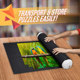 Puzzle Roll Up Mat - Store and Transport Jigsaw Puzzles Up to 1500 Pieces - 46" x 26" Felt Mat, Inflatable Tube, and 3 Elastic Fasteners Newer Improved Design - by Amy and Delle Amy & Delle