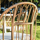 YITAHOME 6 Pieces Outdoor Patio Dining Set, Rattan Wicker Patio Dining Chair & Table & Bench Set for 6 People, Sectional Conversation Set with Umbrella Hole for Patios, Backyard, Balcony, Garden, Lawn YITAHOME