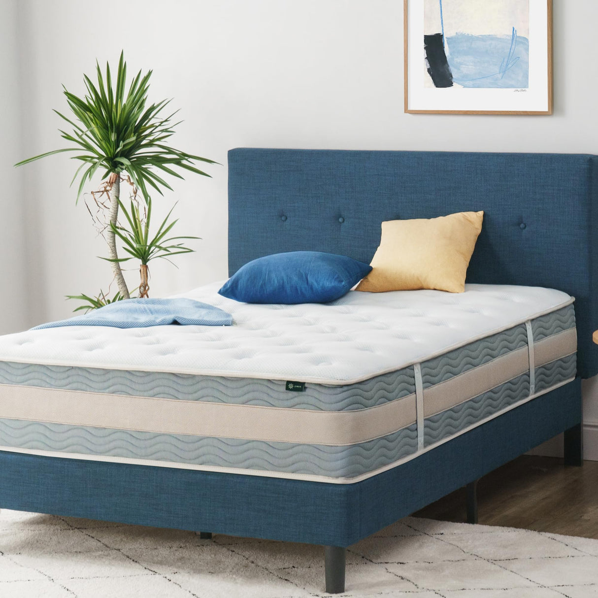 ZINUS 12 Inch Cooling Comfort Support Hybrid Mattress [New Version], Full, Fiberglass Free, Medium Plush, Cooling Motion Isolation, Certified Safe Foams & Fabric, Mattress in A Box Zinus