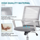 AFO Tall Office Drafting Chair with Ergonomic Lumbar Support, Armrests and Adjustable Foot Ring Breathable Mesh, Comfortable Padded Seat Cushion, for Standing Desk, Grey 18.5D x 18.9W x 45.47H Inch AFO