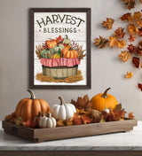 Farmhouse Wall Decor for your Home - 12x16 Rustic Wood Frame with 14 Interchangeable Sayings for the 4 Seasons, Christmas, Easter, Thanksgiving & July 4 Parallel Decor