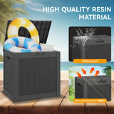 KAMABOKO 31 Gallon Outdoor Storage Box, Resin Deck Boxes Indoor and outdoor, Waterproof Storage Box Lockable Lid for Garden Tools, Package Delivery, Pool Supplies, Patio Cushions, Black KAMABOKO