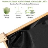 ZSYWODFO 4x2ft Outdoor Wooden Raised Garden Bed Planter for Vegetables, Garden, Lawn, Patio,48"(L) x 24"(W) x 9"(H) Raised Garden Bed;Planter Box-Natural Wood ZSYWODFO