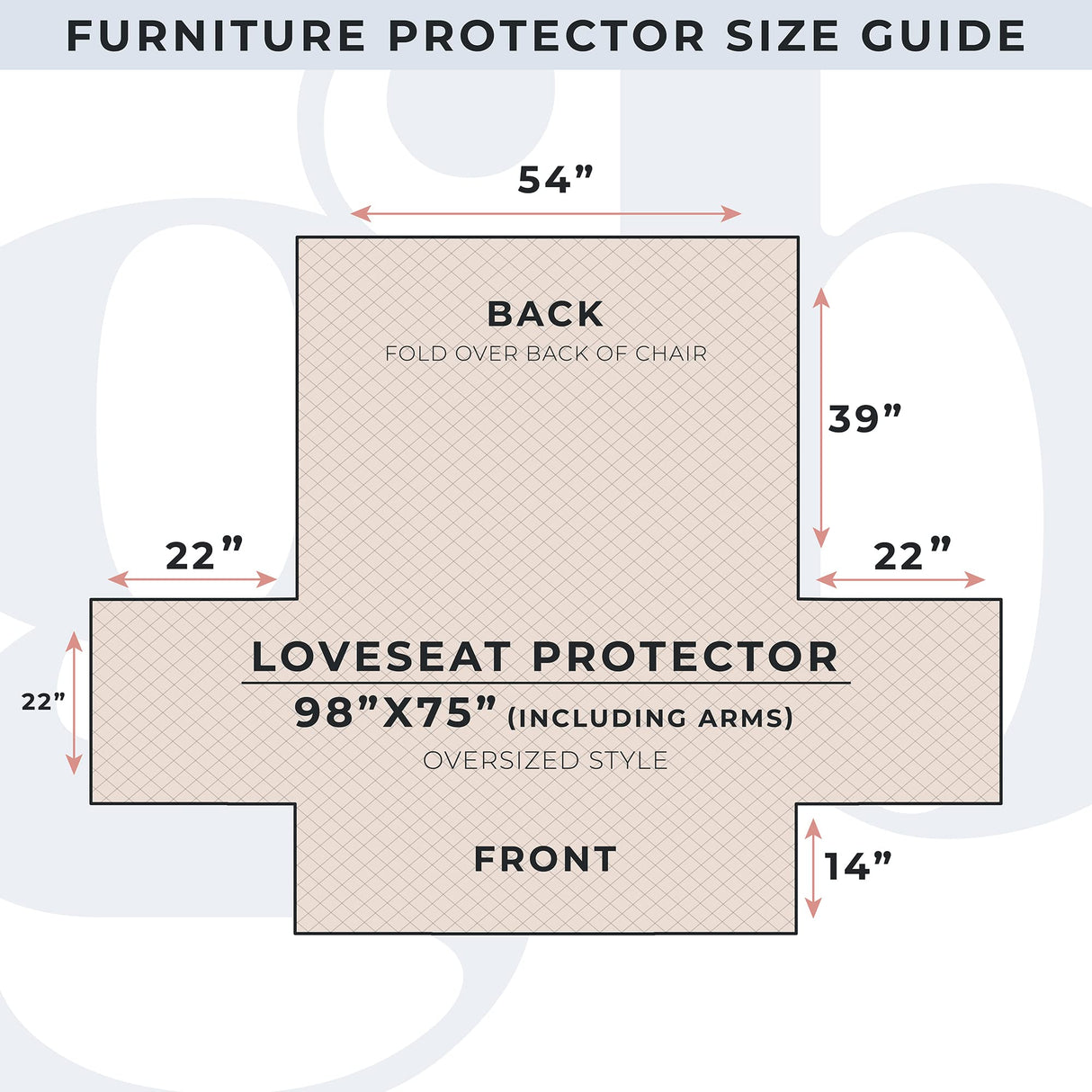 Great Bay Home Medallion Stitched Solid Furniture Protector Stain Resistant Durable Furniture Protector Elenor Collection (Loveseat, White/Sand) Great Bay Home
