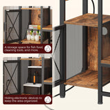 MAHANCRIS 20-37 Gallon Fish Tank Stand, Aquarium Stand with Power Outlet and Storage Cabinet, Heavy Duty Tank Stand Suitable for Turtle Tank, Reptile Terrarium, for Home Office, Rustic Brown FTHR40E01 MAHANCRIS