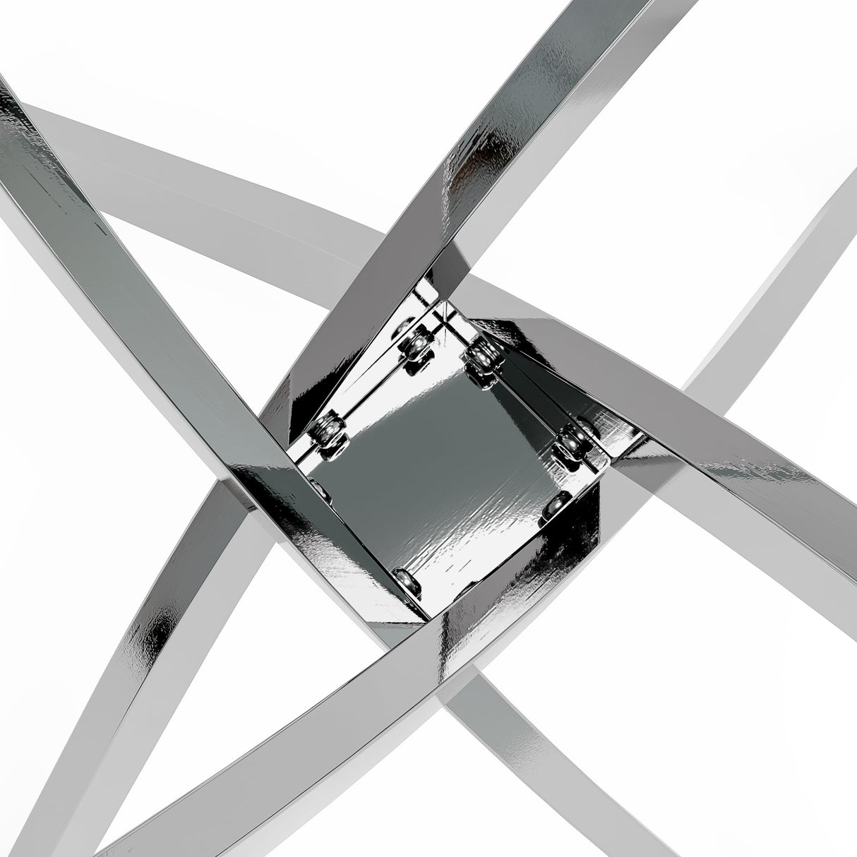 NIERN 5 Piece Dining Table Table Set, Tempered Glass Dining Table Set for 4 Kitchen Table Set with 4 Upholstered Chairs for Kitchen Dining Room (Sliver Table with White Chair) NIERN