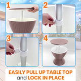 SereneLife Outdoor Cool Bar Table, 7.5 Gallon Beer and Wine Cooler, Patio Furniture & Hot Tub Side Table, Beverage Cooler, All-Weather Resistant Ice Cool Bar, Rattan Style Patio, Cocktail Bar (Grey) SereneLife