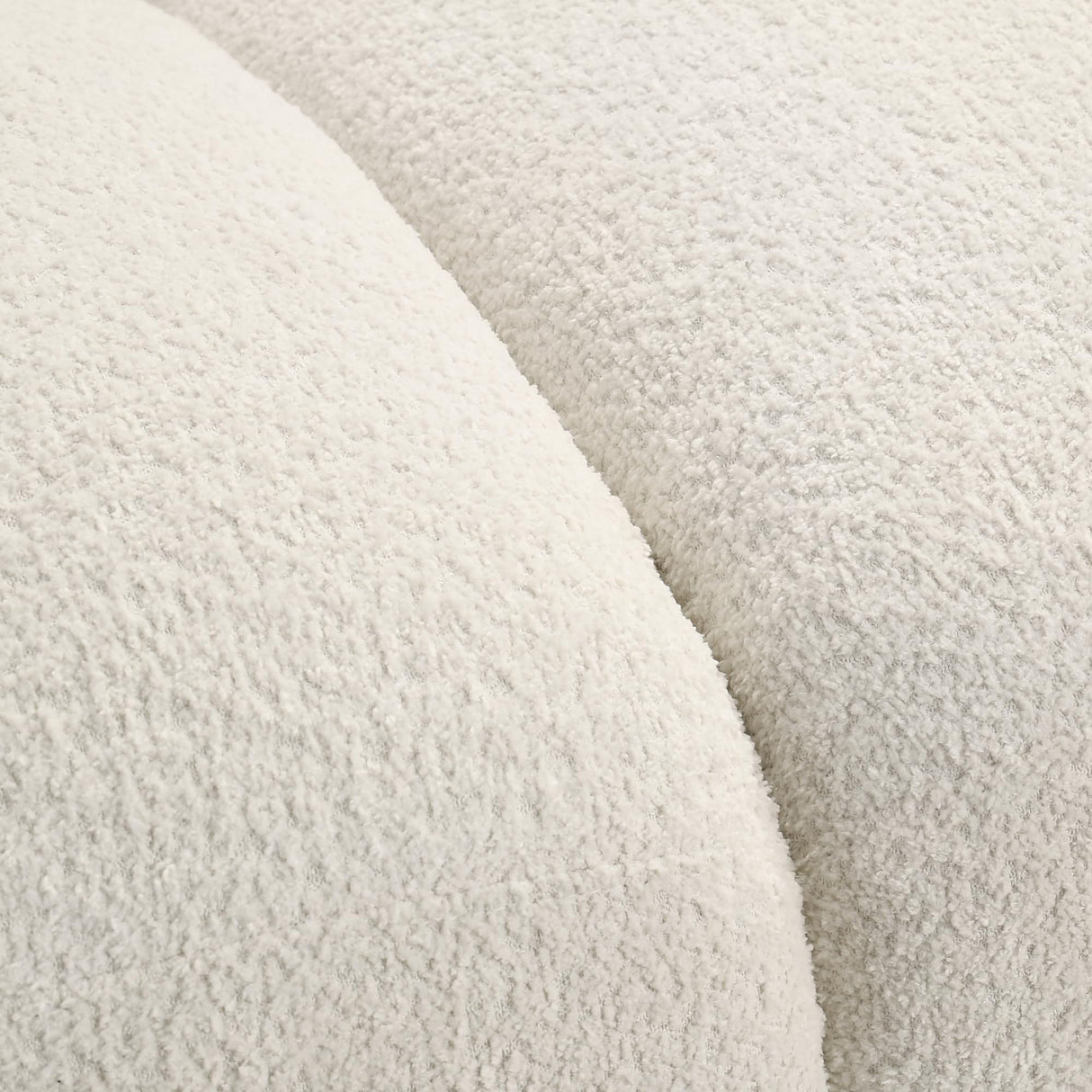 Sierra Modern 83 in. Ivory Boucle Handcrafted Contemporary Sofa for Living Room or Couch for Family Room with Rounded Arms Armen Living