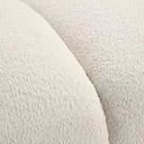 Sierra Modern 83 in. Ivory Boucle Handcrafted Contemporary Sofa for Living Room or Couch for Family Room with Rounded Arms Armen Living