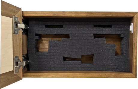 Concealed Gun Cabinet with Flowers Scene - Secure Wall Mounted Hidden Gun Safe To Securely Store Your Gun & Home Self Defense Gear by Bellewood Designs Bellewood Designs