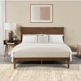 MT EDITION Wood Full Size Bed Frame,Wooden Full Platform Bed Frame with Headboard,Sturdy Rubber Modern Home Style Bed Frame for Bedroom (Full) MT EDITION