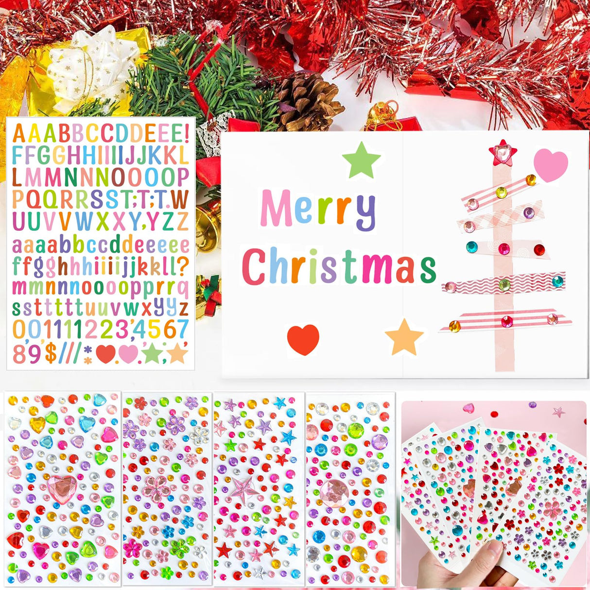 Card Making Supplies For Adults and Kids,Card Making Kits 28 Blank Greeting Cards and Envelopes with Supplies And Stamp Set- Giftable DIY Greeting Card Set- Happy Birthday Christmas Thank You BOAJUNWU