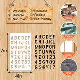 36 Pieces Letter Stencils, 4 x 7 Inch Alphabet Stencil Reusable Plastic Numbers Symbol Templates Kit for Painting on Wood, Canvas, Fabric, Rock, Chalkboard, Sign, DIY Art Projects(Letter) eageus