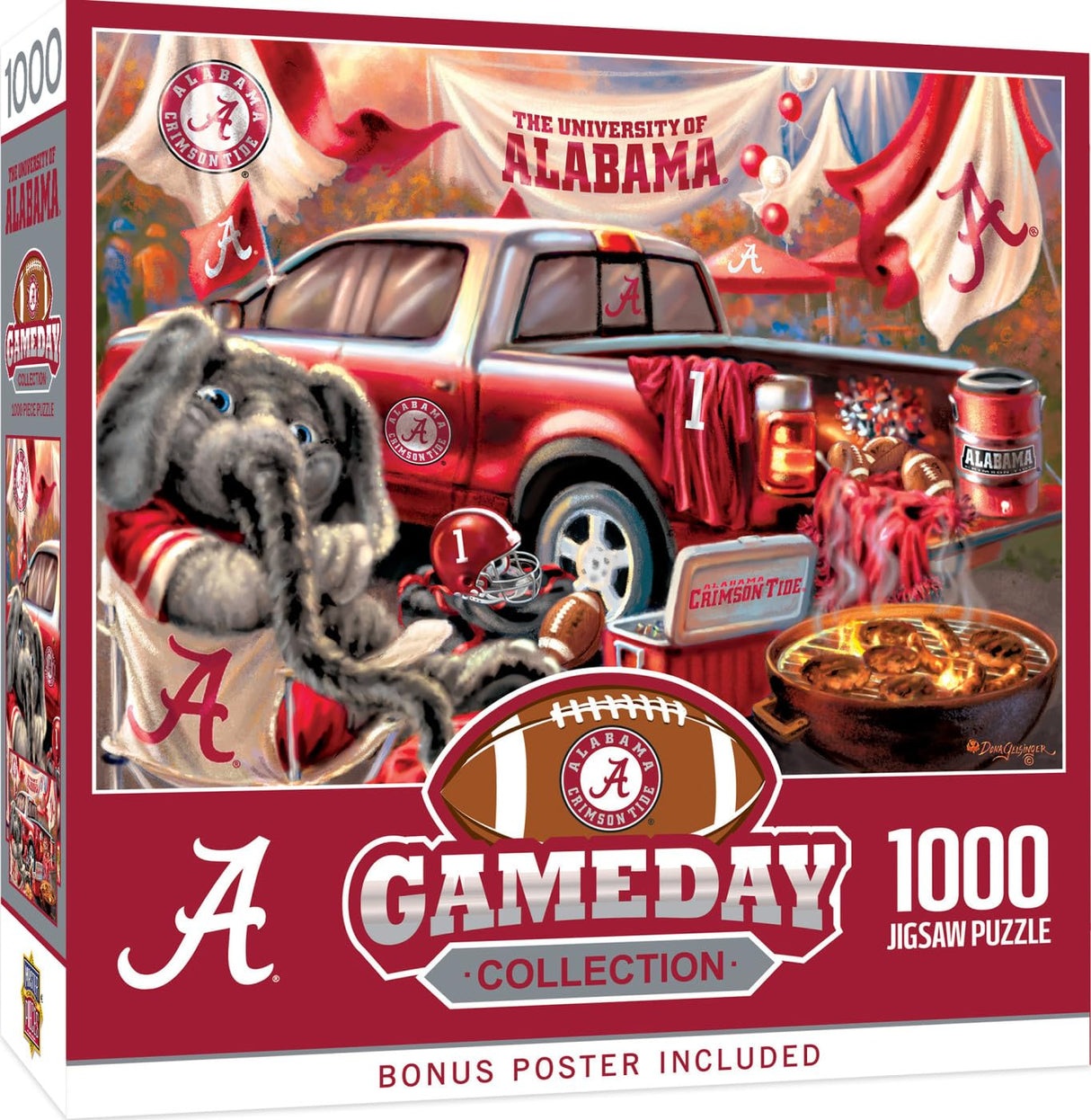 Masterpieces 1000 Piece Jigsaw Puzzle for Adults - NCAA Alabama Crimson Tide Gameday - 19.25"x26.75" Masterpieces