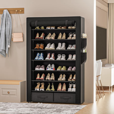 OYREL Tall Shoe Rack Dustproof Cabinet Large Capacity 8 Tier Shoe Organizer,32-40 Pairs of Shoes OYREL