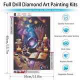 Diamond Painting Kits for Adults,5D Magic Book Diamond Divination Beginner Diamond Painting Kit, DIY Diamond Painting Gem Art Kits for Gift Home Wall Decor 12x16inch GOUOYANA