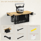 NANATI 2 Set of Floating Bookshelf, Pine Wood Invisible Bookshelf, Hanging Bookshelves for Wall, Unique Space Saving Wall Bookcase (16.5L×8.7W×1.5H) NANATI