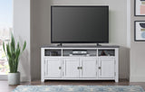 Martin Svensson Home Foundry 65" TV Stand, White Stain with Grey Top Martin Svensson Home