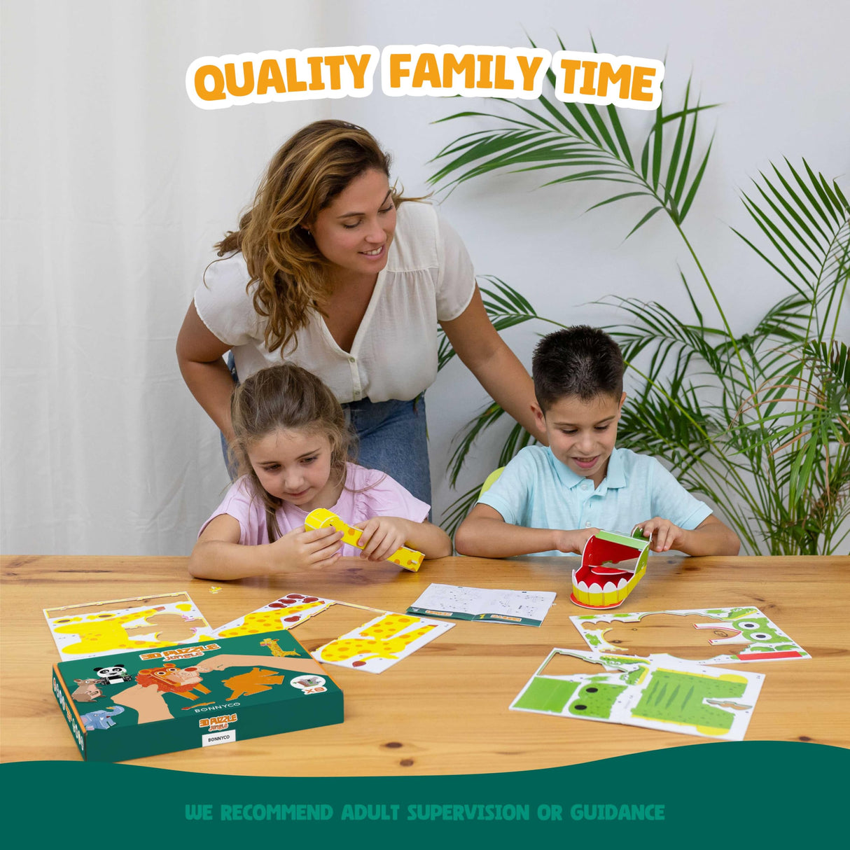 3D Puzzles for Kids Toys Pack 8 - BONNYCO | 3D Puzzle for Kids of Jungle Animals, Educational Girl and Boy Toys, Gifts for Kids, Birthday Gifts for Boys | Kid Toys, 3-D Puzzles, 3D Jigsaw, Christmas BONNYCO