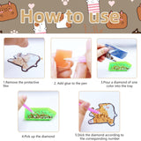 16 Pcs Cat Diamond Painting Magnets Kits Diamond Art Fridge Magnet Refrigerator Sticker Diamond Painting kit for Beginners Adults DIY Art Craft Gifts Home Decors (cat) Bulerrylulu