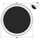 NONMON Trampoline Replacement Mat Fits 14 ft Round Trampoline Frame with 72 V-Hooks Fits 6.5 inch Trampoline Mat, UV-Resistant, with Spring Hook(Not Include Spring) NONMON