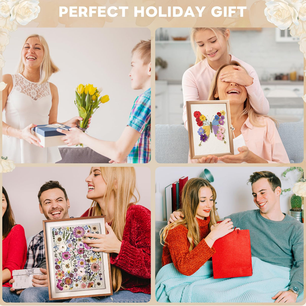 zunmial Flower Press Kit–Craft Kits 11" x 11" Large 10 Layers Wooden Flower Presser for Adults & Teens DIY Bouquet Preservation,Dried Flowers Art,Preservation for Bookmark Frame Wedding Flowers Drying zunmial