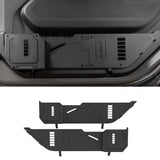 SHEAM Metal Front Door Pocket Storage Box Compatible with 2018-2025 Jeep Wrangler JL 2/4 Door 4XE Gladiator JT, Car Side Insert Organizer Box Interior Accessories Replaces Weak Saggy Net -2PCS SHEAM