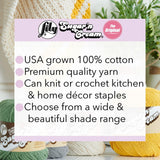 Lily Sugar N Cream Cones Bamboo Yarn - 1 Pack of 400g/14oz - 100% Cotton - #4 Worsted (Medium) - 674 Yards - Knitting/Crochet Lily