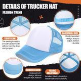 10 Pcs Sublimation Blank Trucker Hats Bulk Mesh Baseball Cap Polyester Mesh Trucker Hat for Men and Women (Multicolor) Tarpop