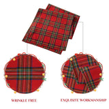 Softalker Christmas Checkered Tartan Table Runner - Red Buffalo Plaid Xmas Stain Resistant Washable Table Decoration for Dining/Parties/Holiday Decor, 13 x 70 Inch Softalker