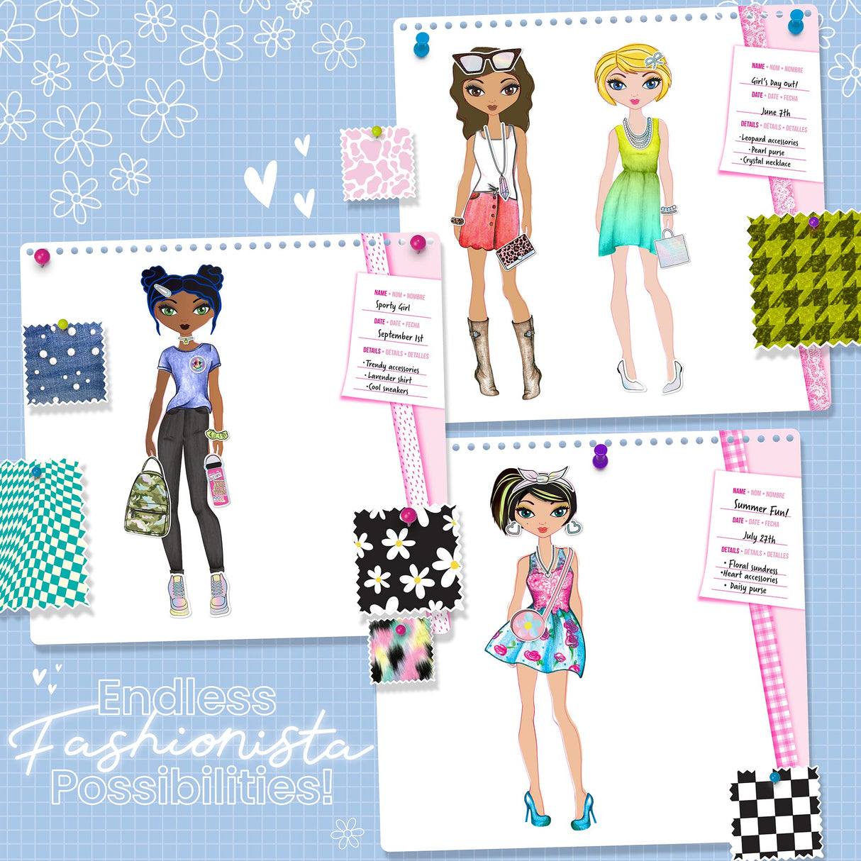 Fashion Angels Fashionista Sketch Set, Includes Sketch Pad with Stencils & Stickers, Fashion Design Sketch Book for Girls, Ideal Drawing Kit for Kids Fashion Angels