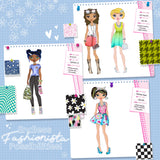 Fashion Angels Fashionista Sketch Set, Includes Sketch Pad with Stencils & Stickers, Fashion Design Sketch Book for Girls, Ideal Drawing Kit for Kids Fashion Angels