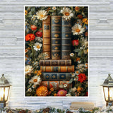 Books Diamond Art Kits for Adults, Flower 5D Diamond Painting for Adults, Gem Painting Kit Parts for Wall Home Decor Arts Craft 12x16 inch Clendo