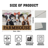 Cute Cow Farmhouse Placemats 4pcs, Farm Animal Tabletop Mat Rustic Style Non-Slip Washable Place Mats 12 x 18 Inch for Holiday Kitchen Dining Decor Imiss