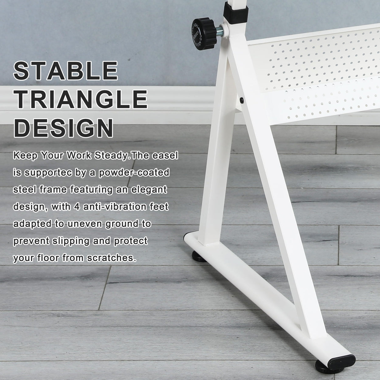 LiviNest Height Adjustable Drafting Table - Modern Tempered Glasses Artist Drawing Table Tilted Tabletop with Chair - Glass Topped Art Desk Work Station with Stool for Home Office White LiviNest