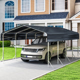 12x20 Ft Carport, Heavy Duty Metal Car Port, All-Weather Protection, Easy Assembly for Cars, Trucks, Boats, Tractors, and Outdoor Storage fuzzy-bird