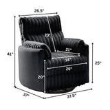 Roundhill Furniture Bocaton Wide Wale Corduroy Upholstery Manual Recliner, Black Roundhill Furniture