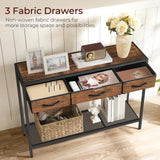 MAHANCRIS Console Table with Drawer, Industrial Entryway Table with Storage, Narrow Sofa Foyer Table for Living Room, Entrance, Hallway, Couch, Corridor, Rustic Brown and Black CTHR23301 MAHANCRIS