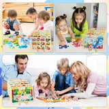 Gjulrfu 2-Piece Wooden Puzzle Storage Rack, Holder for Easel Board, Adult Puzzles Organizer Shelf gjulrfu