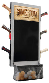 JOOLA Game Room Organizer with Ping Pong Paddle Holder, Table Tennis Ball Basket, Scoreboard, and Chalkboard JOOLA