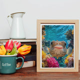 YEEIFFD Puffer Fish Coral Fish Personalized Diamond Painting Kits for Adults Round Full Drill Art Crafts Kits for Home Wall Decor 12x16 Inch YEEIFFD