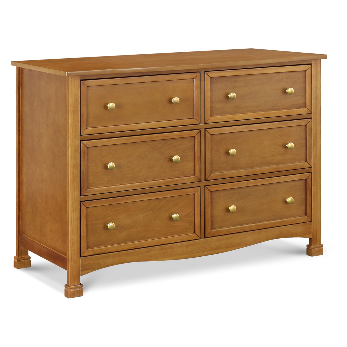 DaVinci Kalani 6-Drawer Baby Dresser for Nursery - Wooden Double Chest of Drawers for Kids, Boys & Girls - Multi-Purpose Storage Dresser for Bedroom, Living Room & Hallway - Easy to Assemble, Chestnut DaVinci