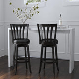 Hillsdale Savana Wood Bar Height Kitchen Stool, 29.5" High, Black Hillsdale