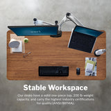 Vari Electric Standing Desk - 60x30 VariDesk, Adjustable Height Stand Up Computer Desk - Dual Motor with Memory Presets, Stable T-Style Legs- Home Office Essentials - Walnut Vari